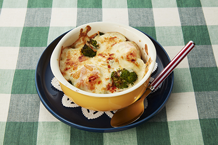 海老とブロッコリーの豆腐グラタン